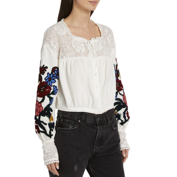 Free People Meadows Embroidered Top - Picture 4 of 8